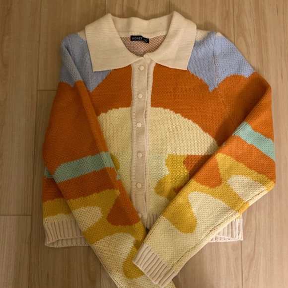 Sunset knit crop sweater - Picture 2 of 4